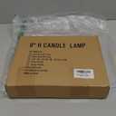 4 Pack Christmas Electric Window Candle Lights with Auto Sensor,Dusk to Dawn,9 Inch Plug in Candle Lamps with Nickel Plated Base,0.6W LED Bulbs for Christmas Decor