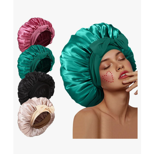 3Pcs Bonnets for Sleeping, Extra Satin Silk Bonnet for Sleeping Women with Tie Band for Curly Hair Jumbo Bonnet Braids