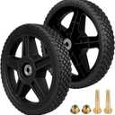 2 Pack 10" Lawn Mower Wheels, Push Mower Wheel kits Includes Bolts & Nuts, Fit Standard Pressure Washer, Garden Cart, Air Compressor, Wheelbarrow, Handtruck, Generator Wheel, Lawn Tractors