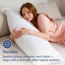 Body Pillowcases Set of 2-20x54 Long Body Pillow Case - Soft Body Pillow Cover for Sleeping & Side Sleepers - Comfy, Breathable, Wrinkle & Fade Free - Machine Washable w/Envelope Enclosure (White)