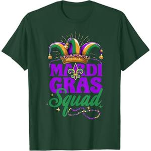 Mardi Gras Squad Matching Group Mardi Gras Cruise Crew Party T-Shirt, Size S