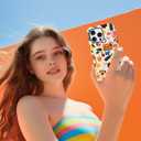 Summer Phone Cases for iPhone 16 Pro Max - Hybrid Duty 2 in 1 Full Body Rugged Shockproof Trendy Phone Cover, Coquette Phone Cases for Woman Girl - Lemon Fruit Flower Shell Aesthetic