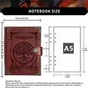 DUROTAN Tree of Life Journals Notebook Gift Set-Unique A5 Binder 400 Page Vintage Leather Suitable for Women & Men writing,Poets,Travelers,as a Diary Dnd Gift