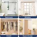 ENJOYBASICS 2 Pack Adjustable Spring Tension Curtain Rods 32 to 66 Inches, Stainless Steel Matte Black Shower Rod No Drilling for Window, Bathroom, Closet, Room Divider, 7/8" Diameter