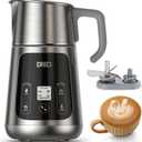 Dreo All-in-1 BaristaMaker Milk Frother, Electric Foam Frother for Latte Art Microfoam and Coffee, 15oz/450ml Automatic Milk Warmer with 30 Drinks, Dishwasher Safe, Dairy/Plant-Based Milk (starlight)