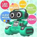 Robot Toys for Kids, Rechargeable Remote Control Toys for Boys 3-5, RC Robots with Auto-Demonstration, Recording, Repeat, Flexible Head & Arms, Dance Moves, Music, Gift Ideas for Birthday Xmas