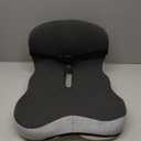 Seat Cushion, Office Chair Cushions for Tailbone Relief, Seat Cushions for Office Chair with L-Shaped Ergonomic Design & Adjustable Strap, Memory Foam Chair Cushion for Long Sitting Worker (Black Gray)