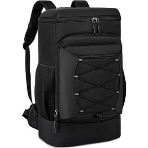 Asenlin Travel Backpack for Women Men,40L Extra Large Hiking Backpack 17 Inch Carry on Backpack Water Resistant for Casual Daypack Gym Backpack-Black Rope