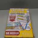 Vacuum Storage Bags, Vacuum Seal Space Saver Bags for Clothing, Travel Lugggage, Carry-on, Blankets, Comforters, Pillow, Bedding, 10 Medium