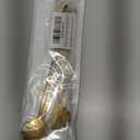 7-Inch 4 Pcs Flower Spoon Coffee Teaspoon Set, Drink Stirring Spoon for Dessert, Coffee, Ice Cream, Tea (Gold)