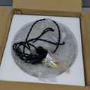 CVKASH Plug in Glass Pendant Light Fixture Black Vintage Adjustable Chandelier Hanging Ceiling Light for Farmhouse Hallway Bedroom Foyer Kitcken Dining Room Island