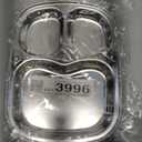 Korean Stainless Steel Divided Plates for Toddlers, Kids, Babies, Premium 304, Electro-Polished, No Black Residue, BPA-Free, 3-Compartment Plate, Food Tray for Camping, Balanced Meals, Set of 2