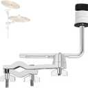 RANMING Drum Set Mounting Clamp Cymbal Stand Extension Arm L Cymbal Clamp for 8-12 Inch Splash Cymbals,Adjustable Cymbal Arm Fits 15-33mm Cymbal Stand, Drummer Beginner Percussion Accessories