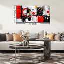 Alsingbago Large Abstract Canvas Wall Art for Living Room Bedroom Home Office Red Grey Black Abstract Canvas Prints Modern Wall Decor Ready to Hang Size 20x40