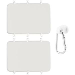 Bibabala 2pcs Divider Tray Beach,Bag Divider Accessories,Bogg Bag Accessories With Clips Carabiner(White)