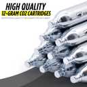 Guard Dog Security 8 Gram / 12 Gram Co2 Cartridges, Non-Threaded, CO2 cartridges BB Gun, CO2 BB Pistol, CO2 Airsoft Pistol, and CO2 Paintball Markers, Snug fit, Solid Seal
