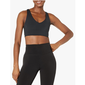 Amazon Essentials Women's Active Sculpt V-Neck Support Sports Bra - Discontinued Colors, Size M