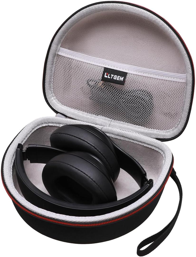Headphone Case Compatible with Beats Studio Pro/Solo 4 / Studio 3 / Solo 3 / Picun B8 / BERIBES/JLab JBuds Lux ANC Wireless Bluetooth Noise Cancelling Headphones, Black+Gray(Case Only)