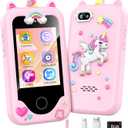 Kids Smart Phone with Dual Camera, Game & Music Player, Toddler Learning Play Toy Cell Phone, Gifts for Girls, Christmas, Birthday, Age 3-10, Light Pink