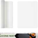Silicone Mat for Kitchen Counter, Silicone Mat Trimable to Size (Translucent, 15.711.8inch-2pcs), BPA-Free Silicone Placemat, Heat-Resistant NonSlip Table Mat for Air Fryer, Countertop Protector Mat
