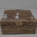 Jumbo Wicker Basket, Rectangular Wicker Baskets for Storage, Water Hyacinth Extra Large Storage Baskets, Shelf Basket with Built-in Handles-1 Pack (Natural)