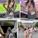 3 Pockets Clear Bag for Stadium Events Approved Clear Purses Fanny Pack for Women Men (B2# Black-a)