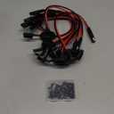 Flutesan 8 Pcs 12 AWG Power Socket Compatible with SAE Sidewall Port SAE Connector Weatherproof Solar Panel Mount Flush Mountable with 32 Screws for Solar Generator Battery Charger