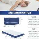 CYMULA Folding Mattress Full Size,4 inch Memory Foam Tri Portable Trifold Mattress Topper Full with Breathable & Washable Cover, Foldable Sofa for Camping (52"73"4")