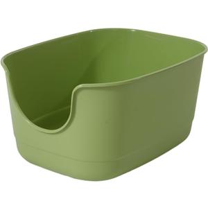 SpaceTime Extra Large Litter Box with High Sides,24.2" Lx16.3 Wx12.9 H XL Multi Cat Litter Pan for Kitty,Cat Boxes for Indoor Cats,Jumbo Litter Boxes for Big Cats,Anti-Splashing,Easy to Clean (Green)