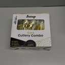 SETUP [160 Count] Disposable Silverware, Gold Combo Cutlery - 80 Forks, 40 Spoons, 40 Knives - Heavy Duty, and Durable Gold Plastic Silverware Set Great for Parties, Events and Everyday use