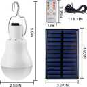 Chicken Coop Light with Timer, Dusk to Dawn Rechargeable Solar Light Bulbs for Indoor Home, Outdoor Camping Lamps for Tent, LED Solar Lights for Shed Night, Emergency Power Outage, Outside