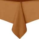 sancua Fall Tablecloth Rectangular - 60 x 84 Inch - Stain and Wrinkle Resistant Polyester Fabric Rectangle Table Cloth, Thanksgiving Table Cover for Dining Tables, Buffet Parties, Bronze