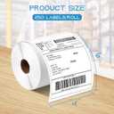 MFLABEL 4x6 Direct Labels, Perforated, Commercial Grade, for Thermal Printer, 250 Labels/1 Roll, 40 Rolls
