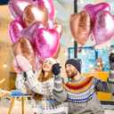 3 x Upgraded Rose Gold and Red Heart Foil Balloons for Valentines Day Decorations,Valentines Day Balloons,Romantic Decorations Special Night (18inch)