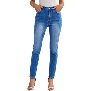 SHEWIN Women's Skinny Jeans Stretchy High Waisted Denim Jeggings Size 4-18 (6)