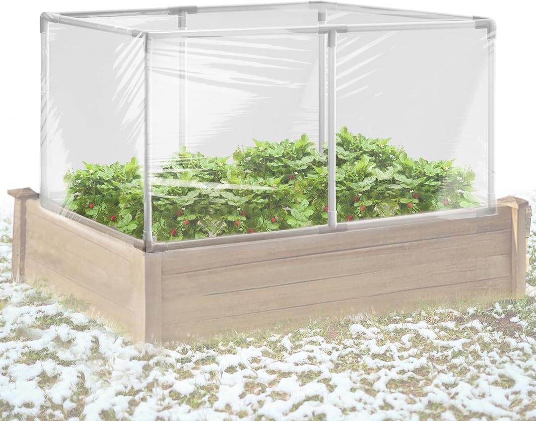 Detachable Mini Greenhouse Indoor and Outdoor, Small Greenhouse for Plants, Durable PVC Pipe Frame and PE Film Cover, Portable Plant Protector (1)