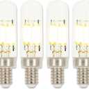 Westinghouse 5168120 4.5 Watt (40 Watt Equivalent) T6 Dimmable Clear Filament LED Light Bulb, Candelabra Base, 6 Pack (New Version)