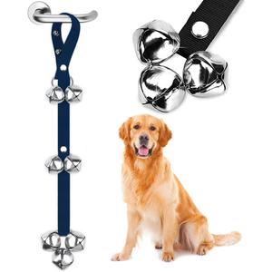 BLUETREE Dog Doorbells Premium Quality Training Potty Great Dog Bells Adjustable Door Bell Dog Bells for Potty Training Your Puppy The Easy Way - 7 Extra Large Loud 1.4 DoorBells, Navy