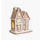 Christmas lighted gingerbread house figurine