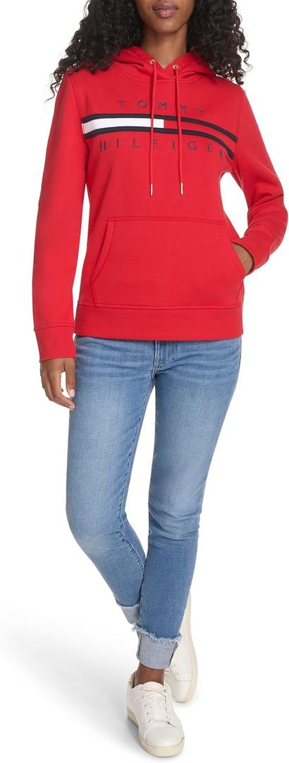 Tommy Hilfiger Women's Fleece Soft Pullover Hoodie (X-Large)