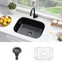 Bokaiya 23 Inch Black Undermount Bar Sink,Wet Bar Prep Outdoor Sink