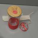 Pandaloo Glass Cups With Lids and Straws -20 Fl Oz- Perfect Size Iced Coffee Cup - Smoothie Cup With Bamboo Lid and On the go Lid - Glass Tumbler With Straw (1 Count (Pack of 1), Coral)