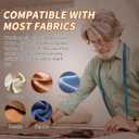 (3-pack) Fabric Chalk Markers -Erase Tailors Chalk for Quilting and Sewing - Compatible with Most Fabrics - With Dosing Wheel Technology, Red, Blue, White