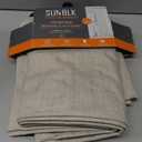 SUN+BLK Bradley Total Blackout Curtain Textured Thermal Insulated 1 Panel with Rod Pocket, Khaki, 52x84, Wide Width