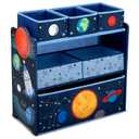 Delta Children Space Adventures Design & Store 6 Bin Toy Storage Organizer - Greenguard Gold Certified, Blue
