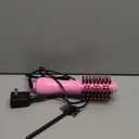 Mini Travel Blow Dryer Brush for Short to Medium Hair, 2 Inch Oval Hot Air Brush with Ceramic Coating, 3 Heat Settings for Smooth, Voluminous Blowouts, 120V (Pink)