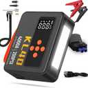 Jump Starter with Air Compressor, 4000A Peak Car Battery Jump Starter, 200PSI Portable Tire Inflator, 9L Gas 8L Diesel Engine, 26000mAh Power Bank, LED Light, Emergency Kit for Trucks, SUV, Cars