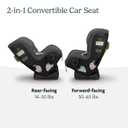 UPPAbaby Rove Convertible Car Seat - 2-in-1 Rear + Forward Facing - Quick + Secure 3-Step Install - Intuitive Safety Technology + Comfort Features - Cup Holder Included - Greyson (Grey Mélange) (Manufacturing Date: 12/01/2025)