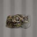 24Pcs 1.26-Inch Inner Diameter Metal Curtain Rings with Eyelets Half Circle Thick Wire Fits Up to 1.0 Inch Rod (Antique Brass-24pcs)