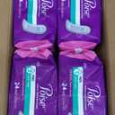Poise Incontinence Pads & Postpartum Incontinence Pads, 3 Drop Light Absorbency, Long Length, 96 Count (4 Packs of 24), Packaging May Vary